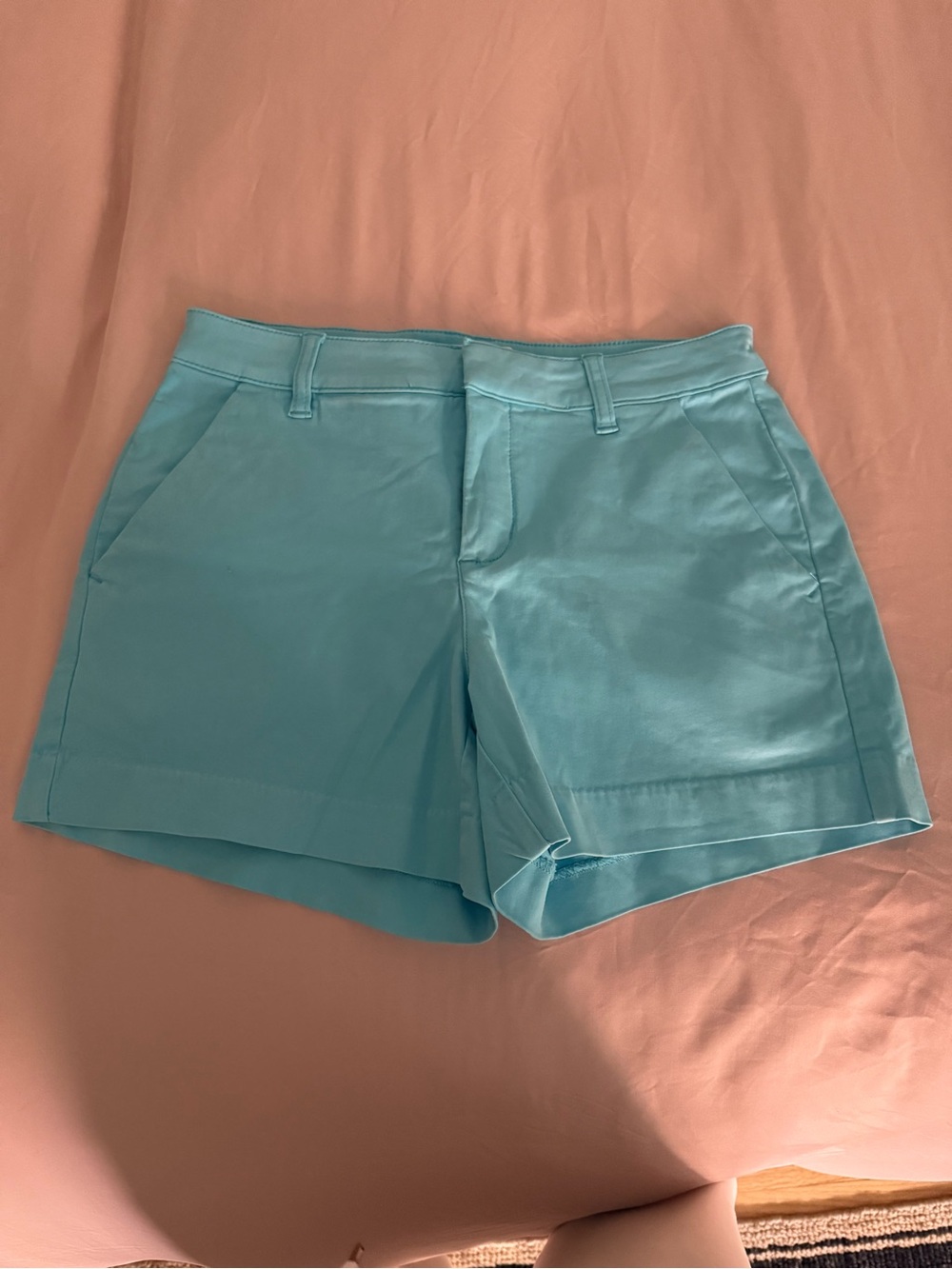 Tailored Aqua Bermuda Shorts for Women